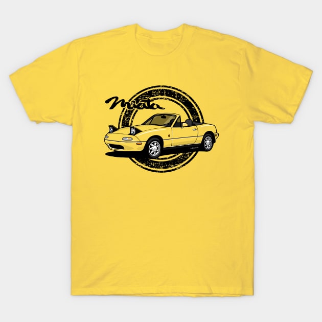 Mi drawing of the iconic NA roadster T-Shirt by jaagdesign